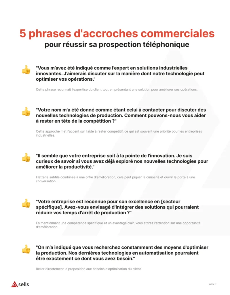 5 phrases d'accroches commerciales pour l'industrie